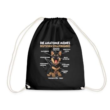 Drôle de chien de berger allemand marchant T pour - Sac de sport léger - noir - Devant