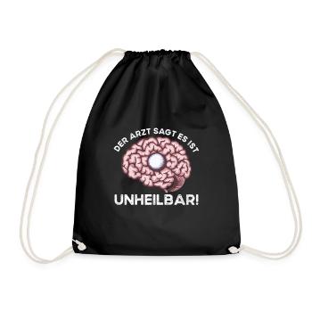 Der Arzt sagt es ist unheilbar - Golf - Turnbeutel - Schwarz - Vorne