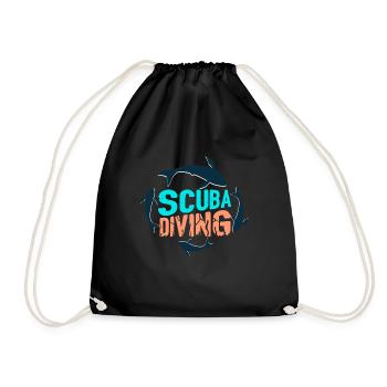 Haie tauchen Sharks Dive - Drawstring Bag - black - Front