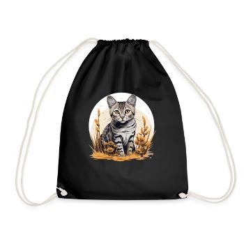 Mau égyptien Chaton Chat égyptien Mau - Sac de sport léger - noir - Devant
