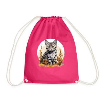 Egyptian Mau Kitten Cat Egyptian Mau - Drawstring Bag - fuchsia - Front