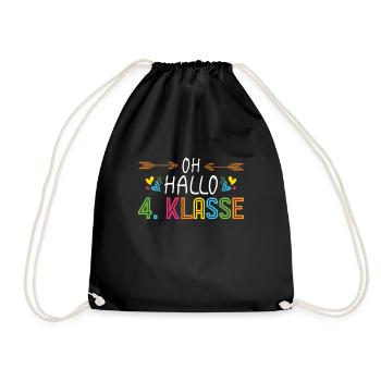 Oh bonjour l’école de 4e année - Sac de sport léger - noir - Devant