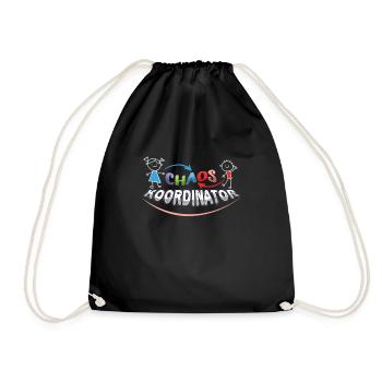 Enrollment Chaos Coordinator Funny Saying - Drawstring Bag - black - Front
