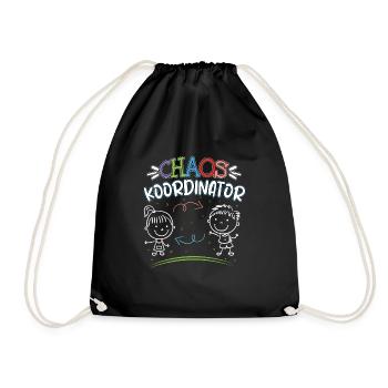 Enrollment Chaos Coordinator Funny Saying - Drawstring Bag - black - Front