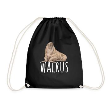 Walross - Turnbeutel - Schwarz - Vorne