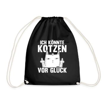 Ich Bin So Gut Drauf Ich Könnte Kotzen - Turnbeutel - Schwarz - Vorne