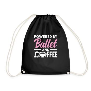 Süßes Ballerina Ballettänzerin Geschenk - Turnbeutel - Schwarz - Vorne