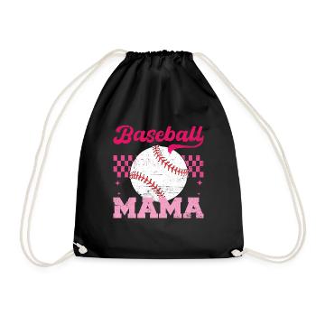 Baseball Mama Maman en détresse pour la fête des mères - Sac de sport léger - noir - Devant