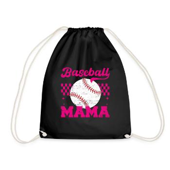 Baseball Mama Maman en détresse pour la fête des mères - Sac de sport léger - noir - Devant