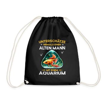 Ne sous-estimez jamais le vieil homme avec un aquarium - Sac de sport léger - noir - Devant