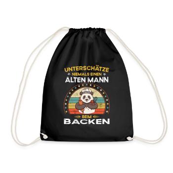 Ne sous-estimez jamais le vieil homme lorsque vous cuisinez - Sac de sport léger - noir - Devant