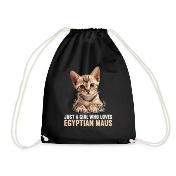 Mau égyptien Chaton Chat égyptien Mau - Sac de sport léger - noir - Devant