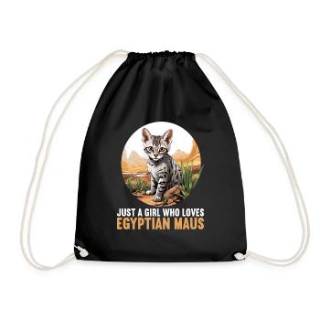 Egyptian Mau Kitten Cat Egyptian Mau - Drawstring Bag - black - Front