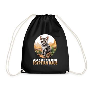Mau égyptien Chaton Chat égyptien Mau - Sac de sport léger - noir - Devant