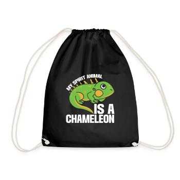 Caméléon Reptile Gardien de Zoo lézard Safari - Sac de sport léger - noir - Devant