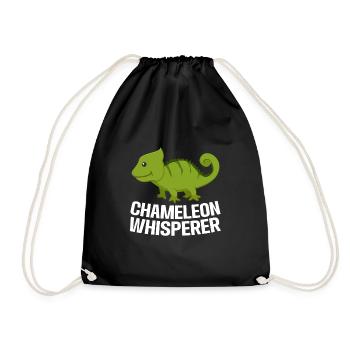 Caméléon Reptile Gardien de Zoo lézard Safari - Sac de sport léger - noir - Devant