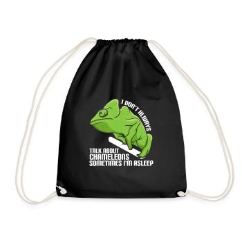 Caméléon Reptile Gardien de Zoo lézard Safari - Sac de sport léger - noir - Devant