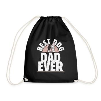 Meilleur Papa De Chien Jamais Frenchie Bouledogue Français - Sac de sport léger - noir - Devant