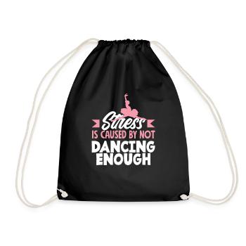 Süßes Ballerina Ballettänzerin Geschenk - Turnbeutel - Schwarz - Vorne