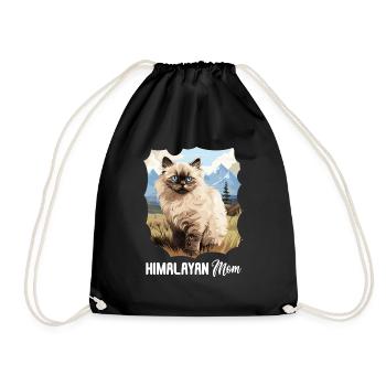 Himalayan Cat Colourpoint Katze - Drawstring Bag - black - Front