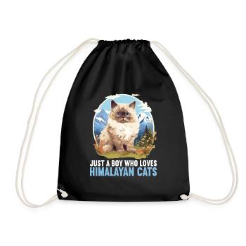 Himalayan Cat Colourpoint Katze - Drawstring Bag - black - Front