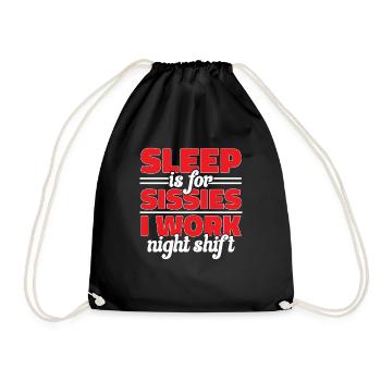 Night Shift Nurse - Drawstring Bag - black - Front