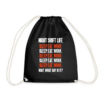 Night Shift Nurse - Drawstring Bag - black - Front