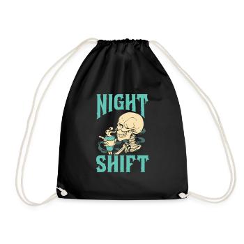 Night Shift Nurse - Drawstring Bag - black - Front