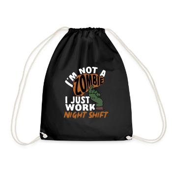Night Shift Nurse - Drawstring Bag - black - Front