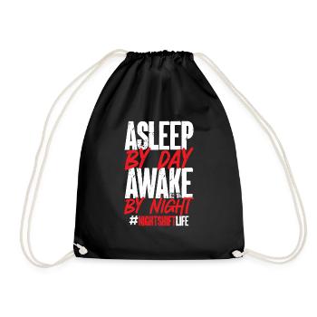 Night Shift Nurse - Drawstring Bag - black - Front