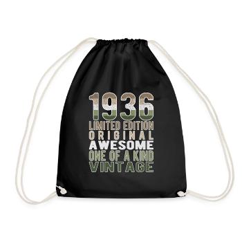 Edition limitée depuis 1936 Anniversaire Millésime 1936 - Sac de sport léger - noir - Devant
