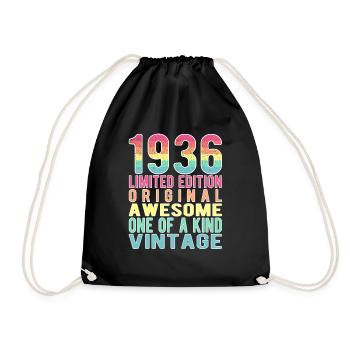 Edition limitée depuis 1936 Anniversaire Millésime 1936 - Sac de sport léger - noir - Devant