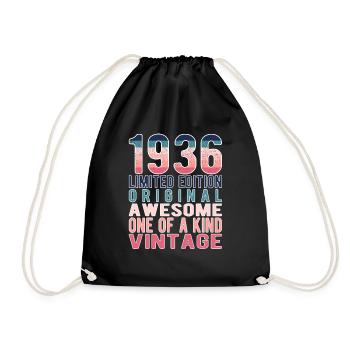 Edition limitée depuis 1936 Anniversaire Millésime 1936 - Sac de sport léger - noir - Devant