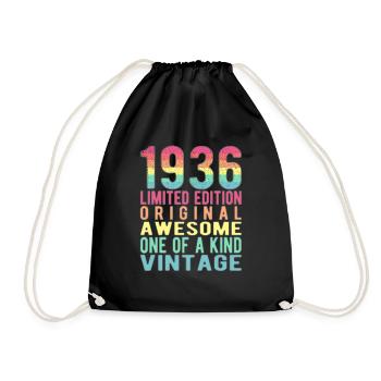 Edition limitée depuis 1936 Anniversaire Millésime 1936 - Sac de sport léger - noir - Devant