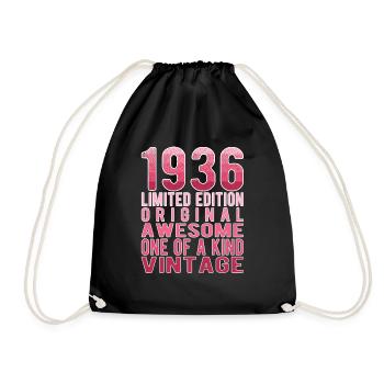 Edition limitée depuis 1936 Anniversaire Millésime 1936 - Sac de sport léger - noir - Devant