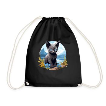 Korat Chaton Korat Chat - Sac de sport léger - noir - Devant
