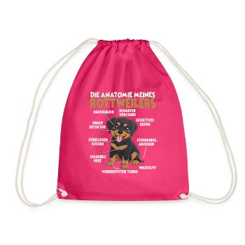 Drôle Rottweiler Chemise Chien Propriétaire Rottweiler - Sac de sport léger - fuchsia - Devant