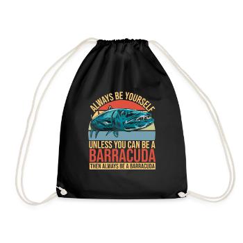 Cadeau pour les amateurs de poissons Barracuda - Sac de sport léger - noir - Devant