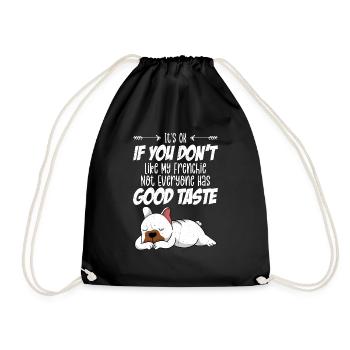 Ce n’est pas grave si vous n’aimez pas mon Frenchie Owner Français - Sac de sport léger - noir - Devant