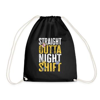Night Shift Nurse - Drawstring Bag - black - Front