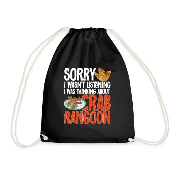 Krabben Rangoon Crab Rangoon - Drawstring Bag - black - Front