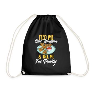 Krabben Rangoon Crab Rangoon - Drawstring Bag - black - Front