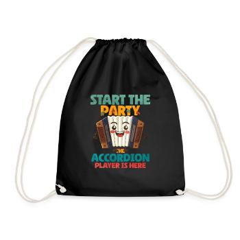 Accordion Polka Music Gift - Drawstring Bag - black - Front