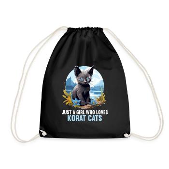 Korat Chaton Korat Chat - Sac de sport léger - noir - Devant