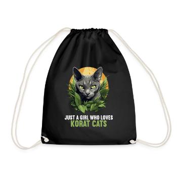 Korat Chaton Korat Chat - Sac de sport léger - noir - Devant