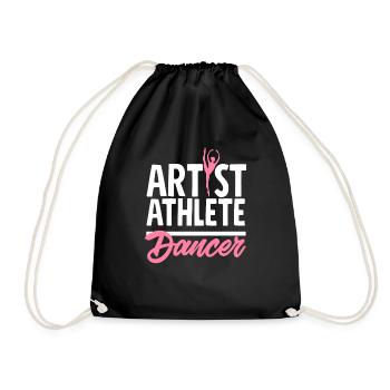Süßes Ballerina Ballettänzerin Geschenk - Turnbeutel - Schwarz - Vorne