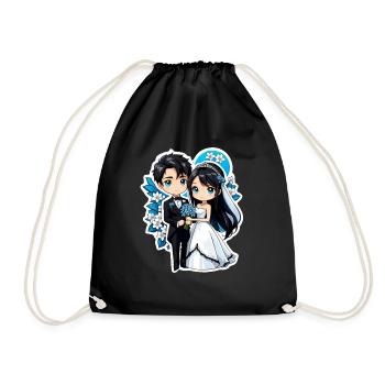 just married - pour mariage - Sac de sport léger - noir - Devant