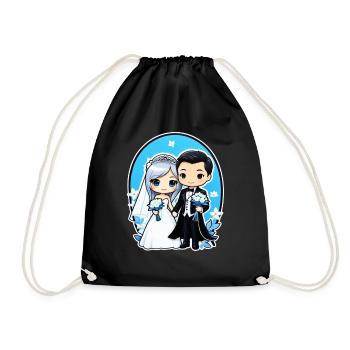 just married - pour mariage - Sac de sport léger - noir - Devant