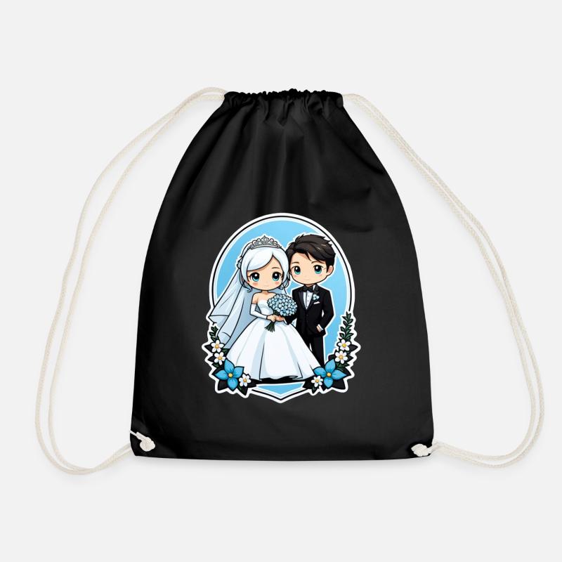 just married - pour mariage - Sac de sport léger - noir