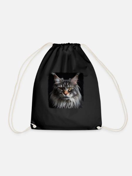 Maine Coon Kätzchen Maine Coon Katze - Turnbeutel - Schwarz